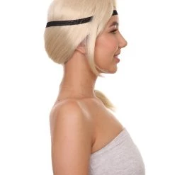 HPO Women's Style Ponytail With Black Hairband Wig | Blonde Wigs | Premium Breathable Capless Cap