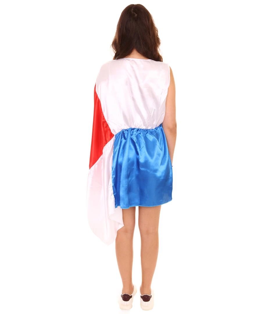 FLAGWIGS Adult Women's Celebratory Panamanian Flag Dress Sport Costume | Patriotic Cosplay Costume