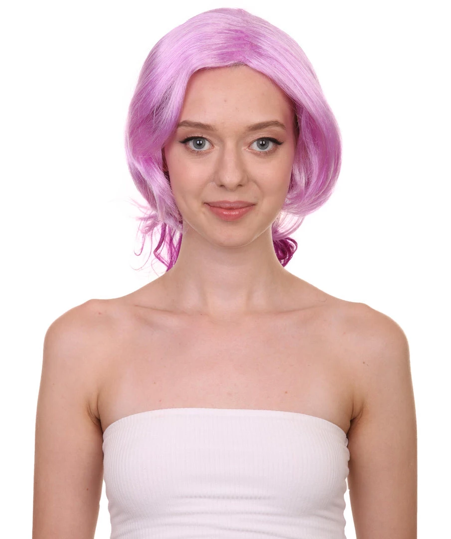 HPO Womens Game Dark Wig | Purple Anime Cosplay Wigs | Premium Breathable Capless Cap