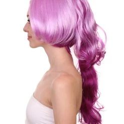 HPO Womens Game Dark Wig | Purple Anime Cosplay Wigs | Premium Breathable Capless Cap