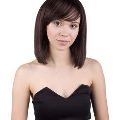 BC Introverted Bob | Women's Brown Color Straight Shoulder Length Trendy Introverted Bob Wig