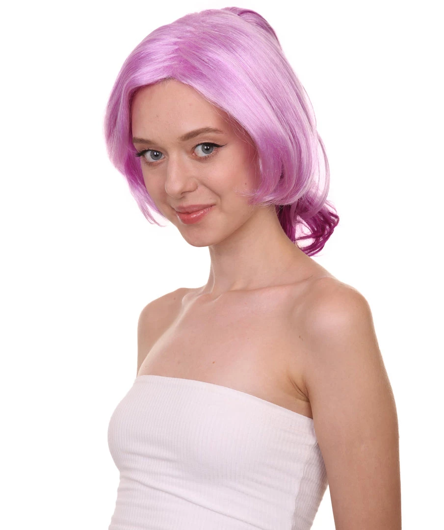 HPO Womens Game Dark Wig | Purple Anime Cosplay Wigs | Premium Breathable Capless Cap