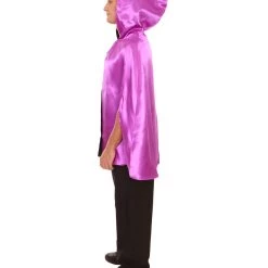 HPO Adult Women's Reversible Hooded Short Cape Costume | Multiple Color Option Halloween Costume