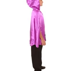 HPO Adult Women's Reversible Hooded Short Cape Costume | Multiple Color Option Halloween Costume