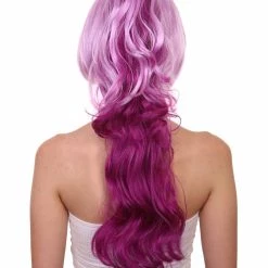 HPO Womens Game Dark Wig | Purple Anime Cosplay Wigs | Premium Breathable Capless Cap