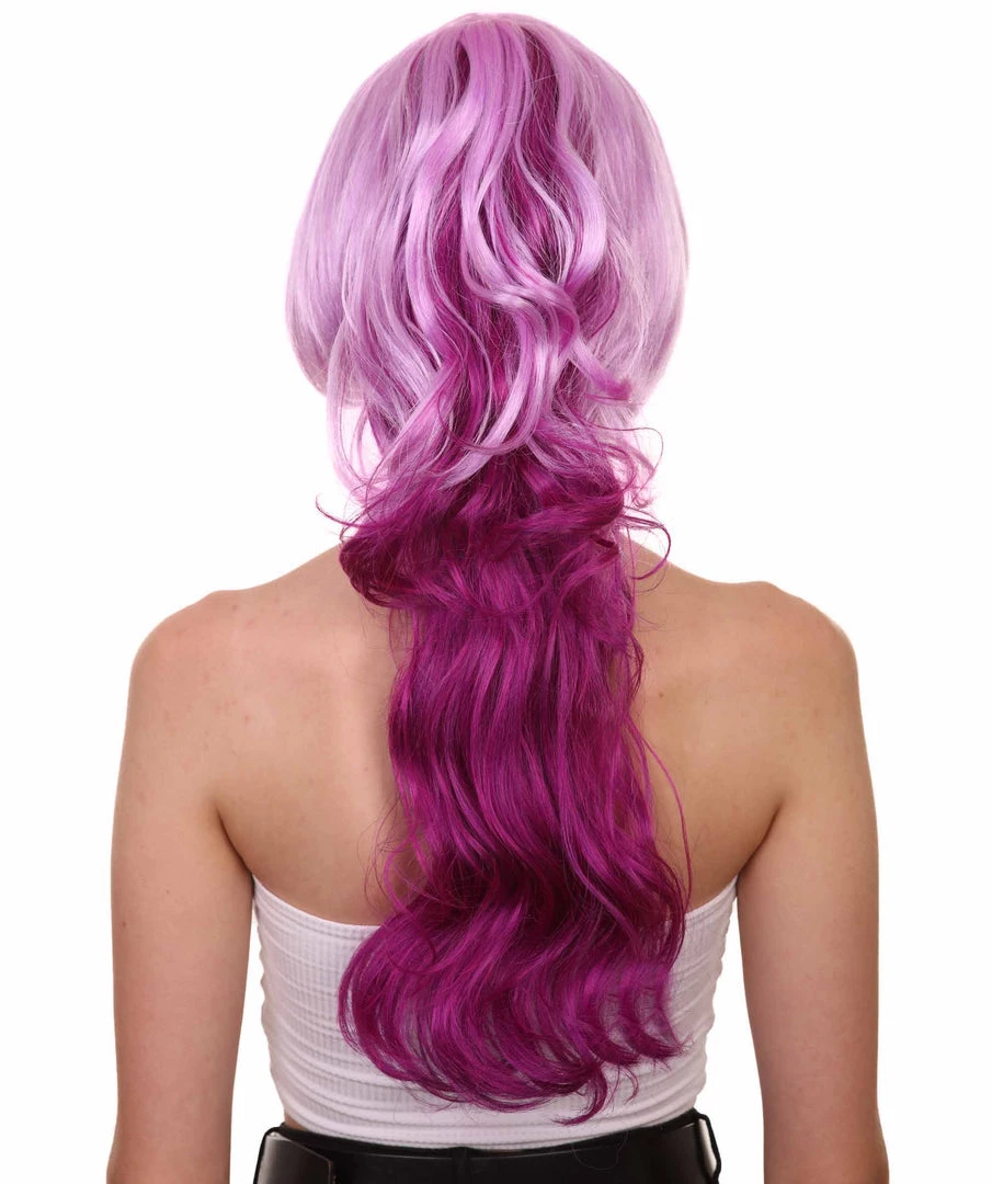 HPO Womens Game Dark Wig | Purple Anime Cosplay Wigs | Premium Breathable Capless Cap