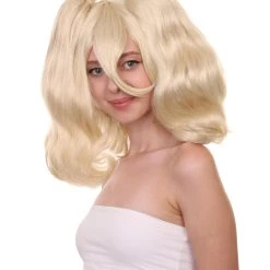 HPO Womens Superheros Ponytail Wig | Blonde Harley Quinn TV/Movie Wigs | Premium Breathable Capless Cap