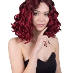 BC Sexy Curls | Women's Red Color Curly Shoulder Length Trendy Sexy Curls Wig