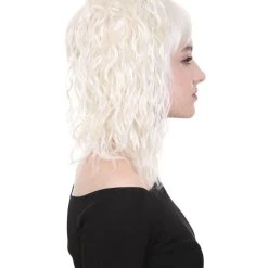 HPO Women's Adults Womens Wig | White TV/Movie Party Ready Fancy Cosplay Halloween Wig | Premium Breathable Capless Cap