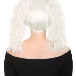 HPO Women's Adults Womens Wig | White TV/Movie Party Ready Fancy Cosplay Halloween Wig | Premium Breathable Capless Cap