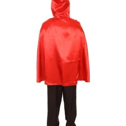 HPO Adult Women's Reversible Hooded Short Cape Costume | Multiple Color Option Halloween Costume