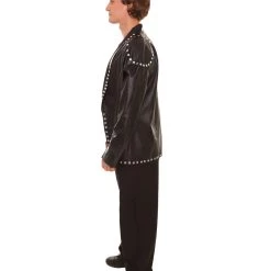 HPO Adult Men's PU Leather Jacket Costume | Black Cosplay Costume