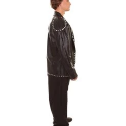HPO Adult Men's PU Leather Jacket Costume | Black Cosplay Costume