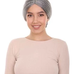 HPO Grandma Womens Wig | Traditional Old People Halloween Wig | Premium Breathable Capless Cap