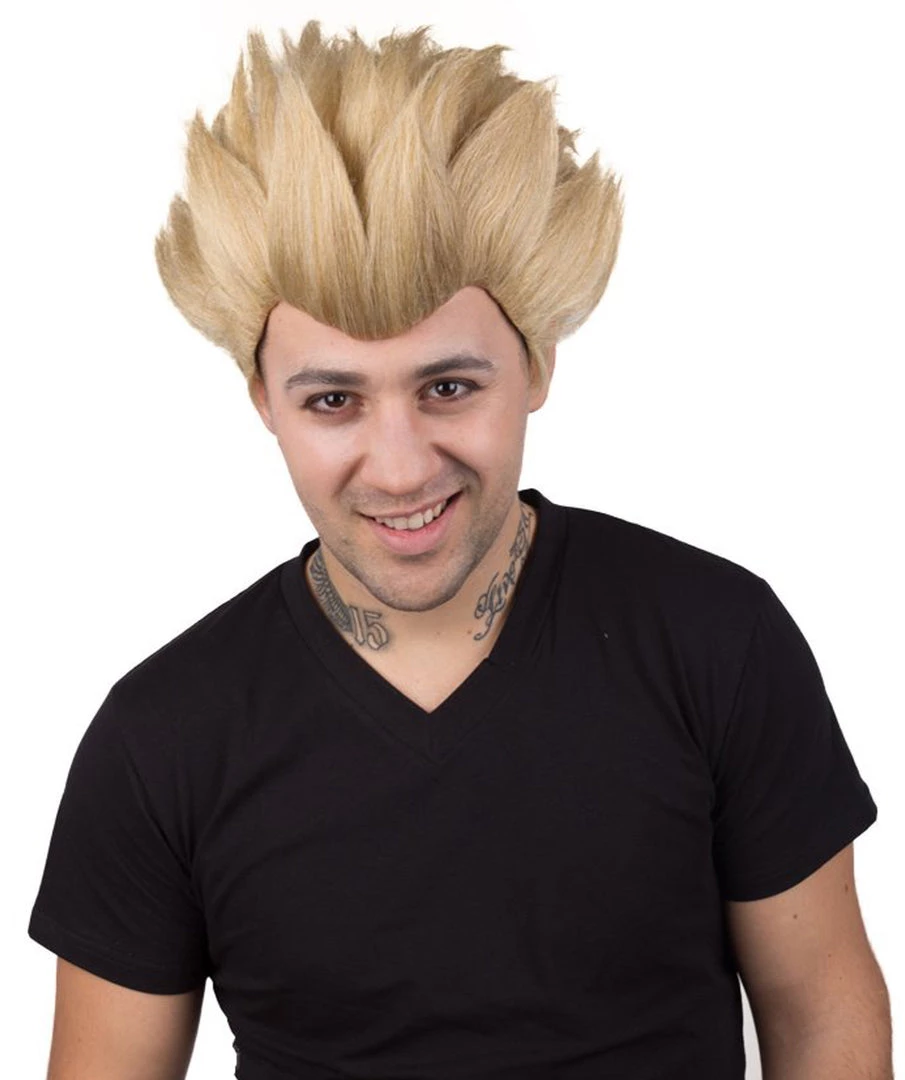 BC Adult Men's Blonde Color Spiked Cosplay Anime Wig