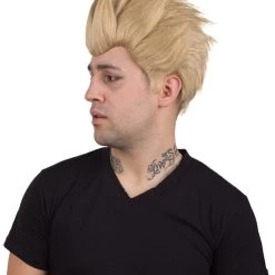 BC Adult Men's Blonde Color Spiked Cosplay Anime Wig