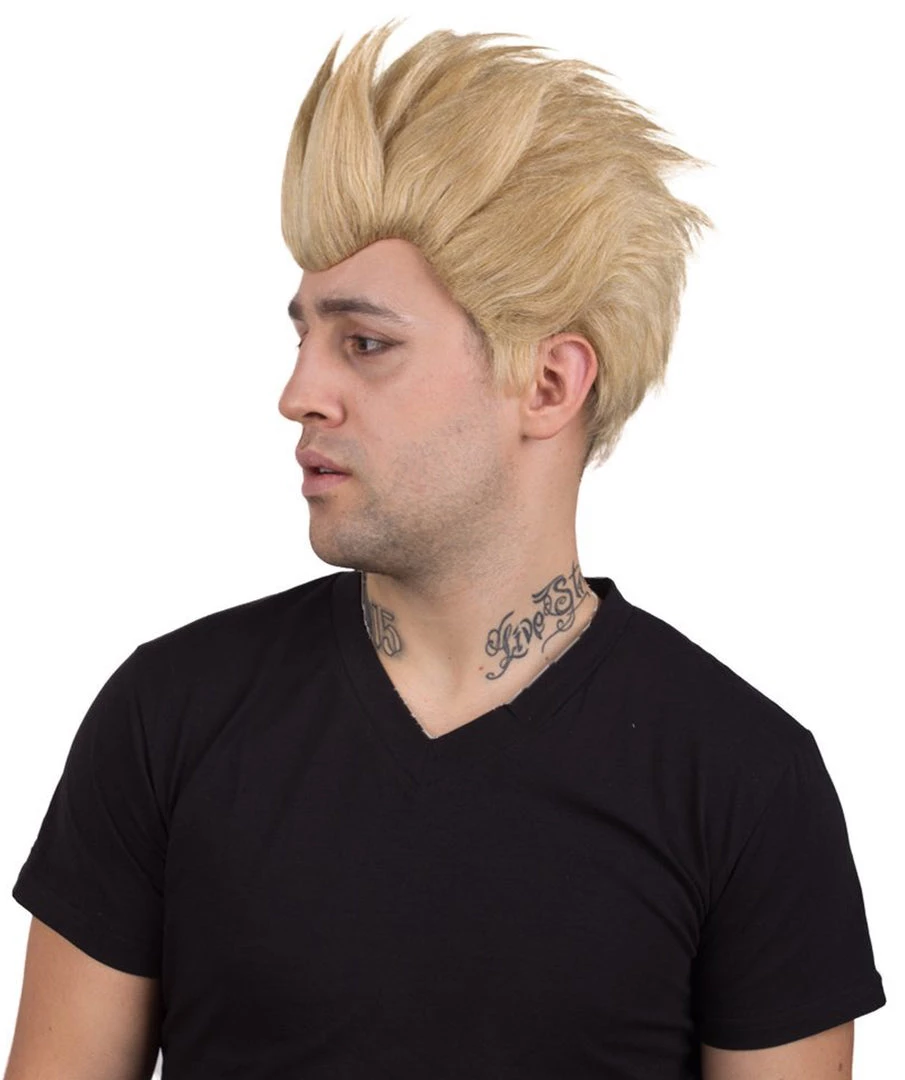 BC Adult Men's Blonde Color Spiked Cosplay Anime Wig