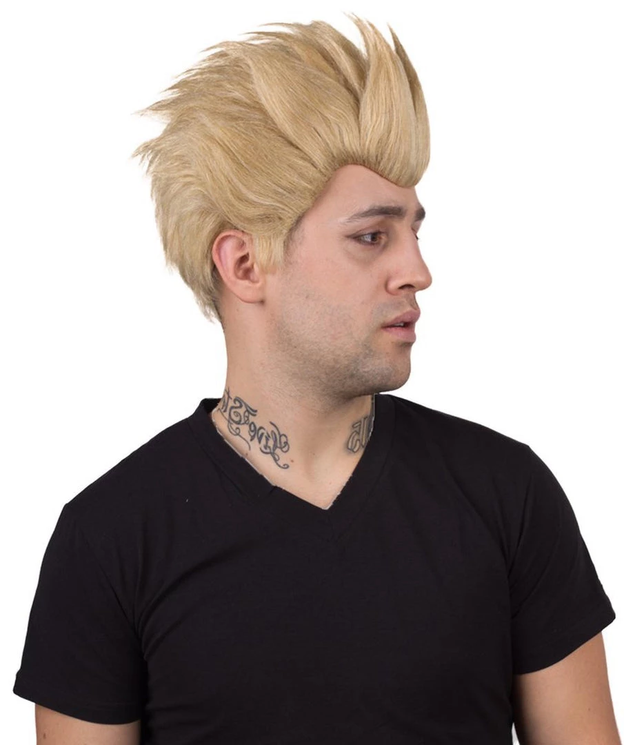BC Adult Men's Blonde Color Spiked Cosplay Anime Wig