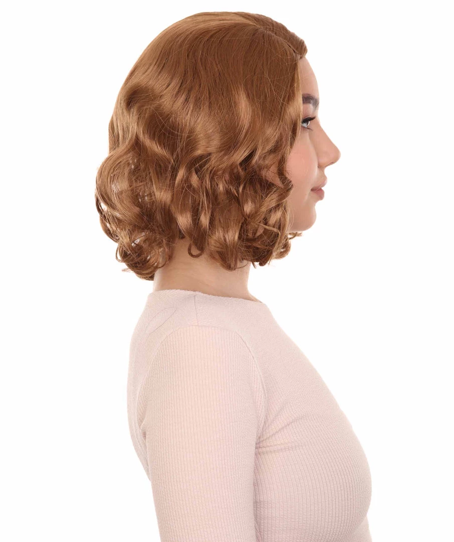 HPO Mad Men Betty Draper Wig | Medium Brown Fancy Wig | Premium Breathable Capless Cap Women's