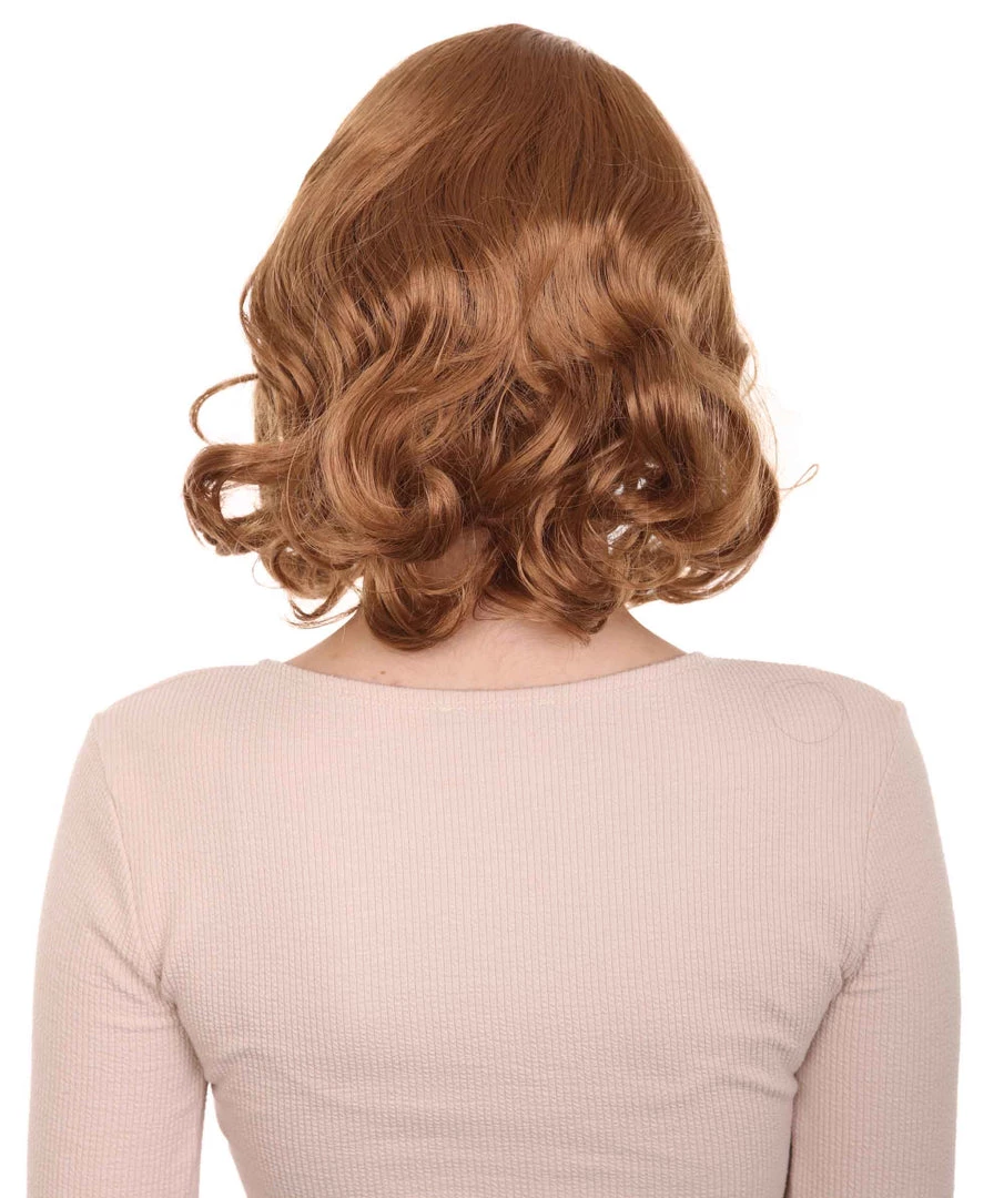 HPO Mad Men Betty Draper Wig | Medium Brown Fancy Wig | Premium Breathable Capless Cap Women's