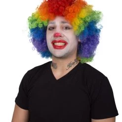 BC Clown Collection | Men's Multi Color Curly Afro Clown Wig