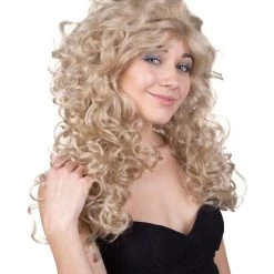 BC Adult Women's Blonde Color Curly Medium Length Trendy Wig