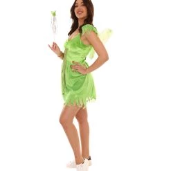 HPO Adult Women's Pretty Fairy Costume | Green Halloween Costume