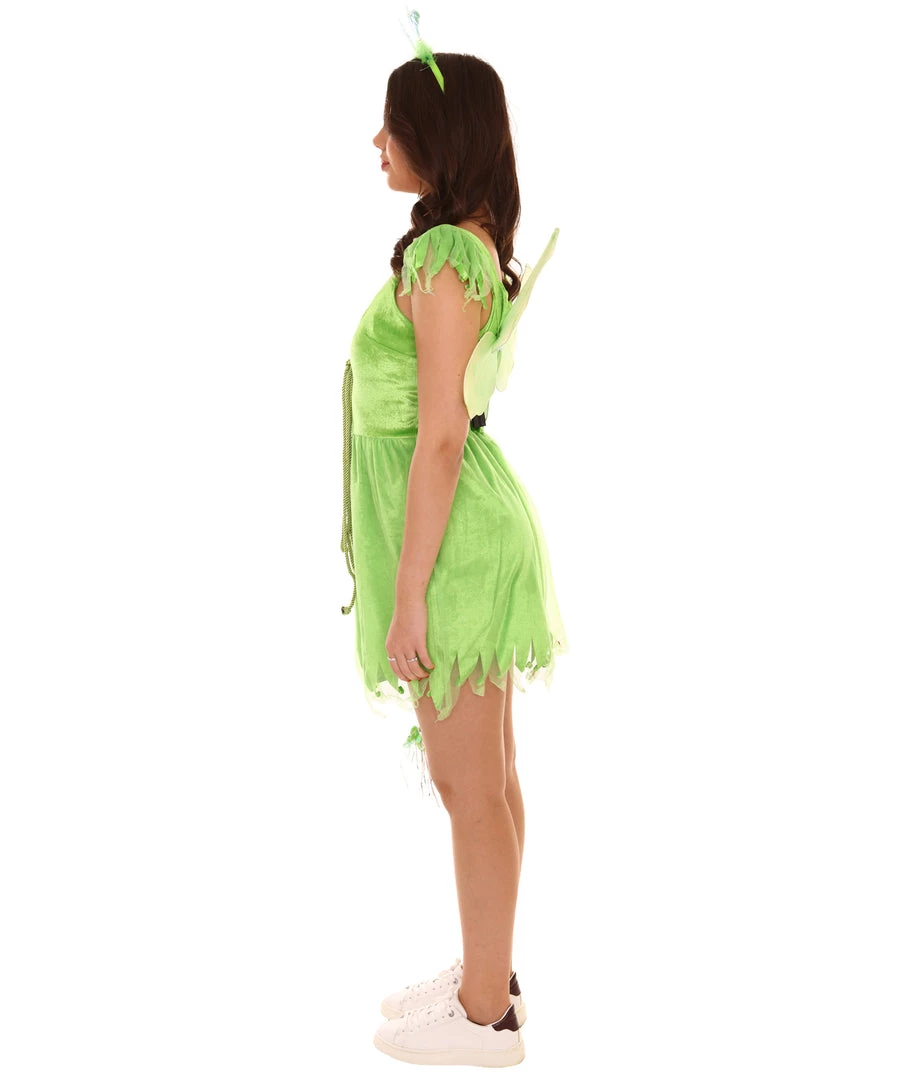 HPO Adult Women's Pretty Fairy Costume | Green Halloween Costume