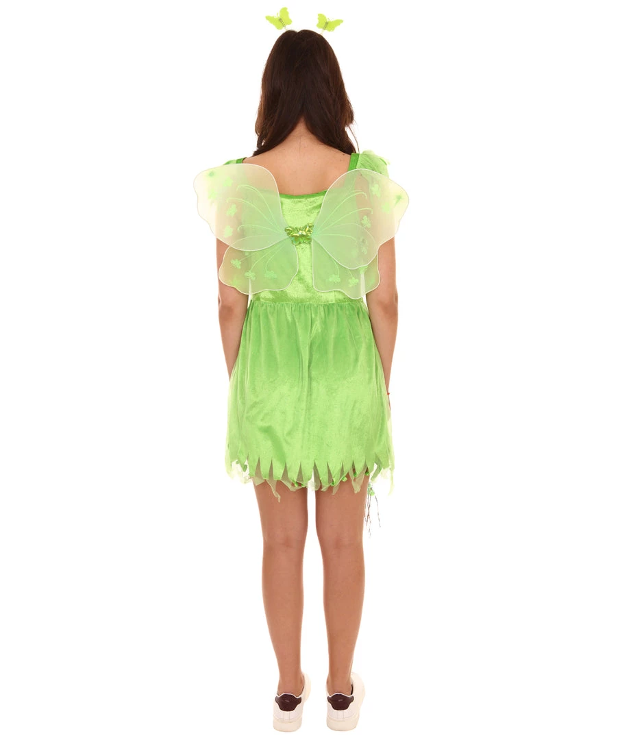 HPO Adult Women's Pretty Fairy Costume | Green Halloween Costume