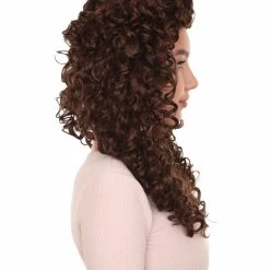 HPO Men's Long Curly Boogie Babe Womens Wig | Dramatical Cosplay Halloween Wig | Premium Breathable Capless Cap