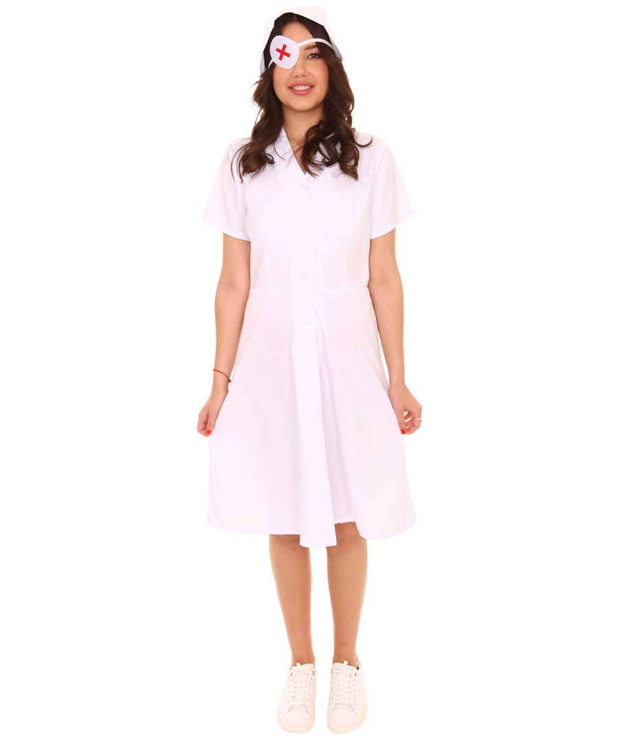 HPO Adult Women's Nurse Costume | White Cosplay Costume