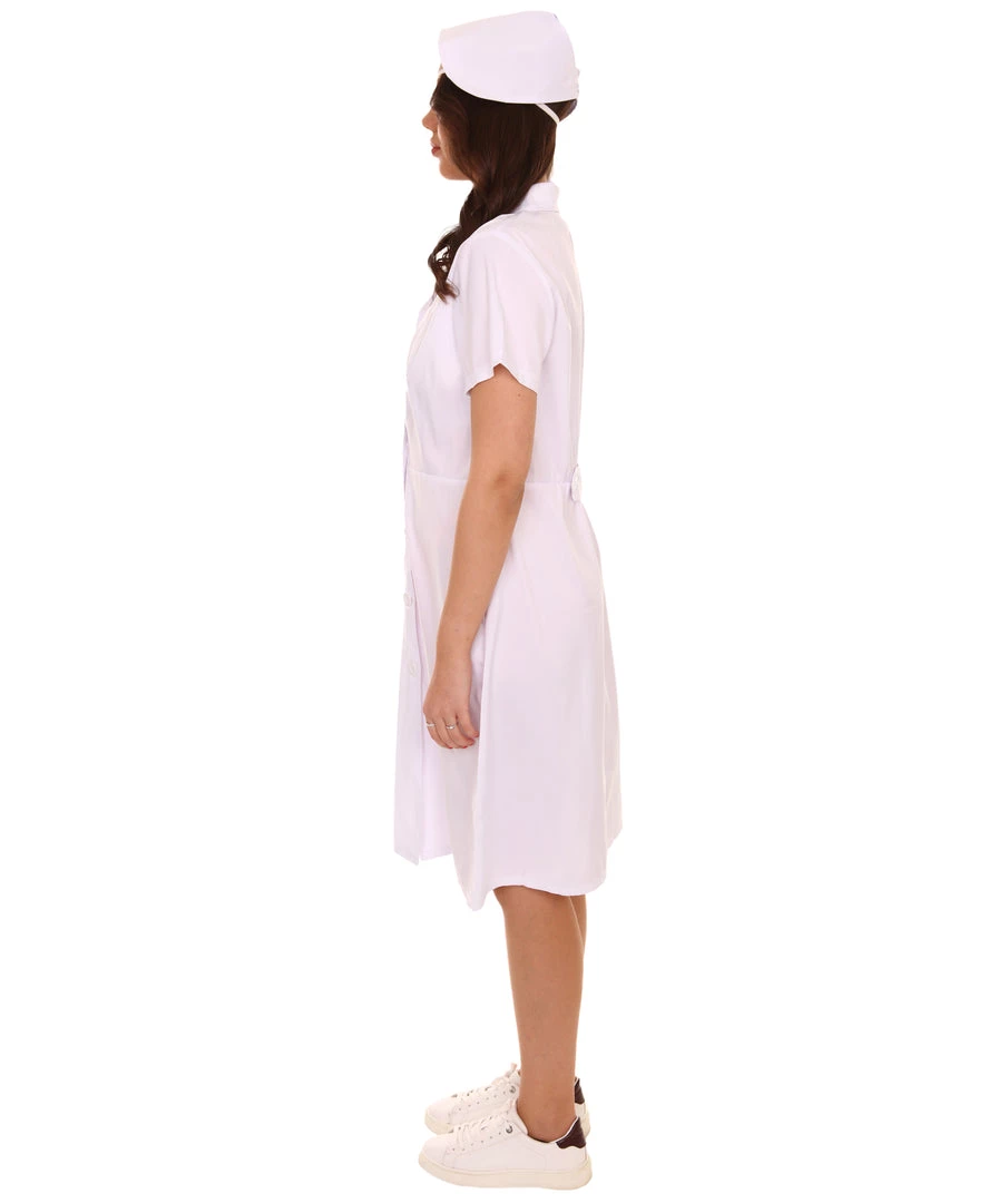 HPO Adult Women's Nurse Costume | White Cosplay Costume