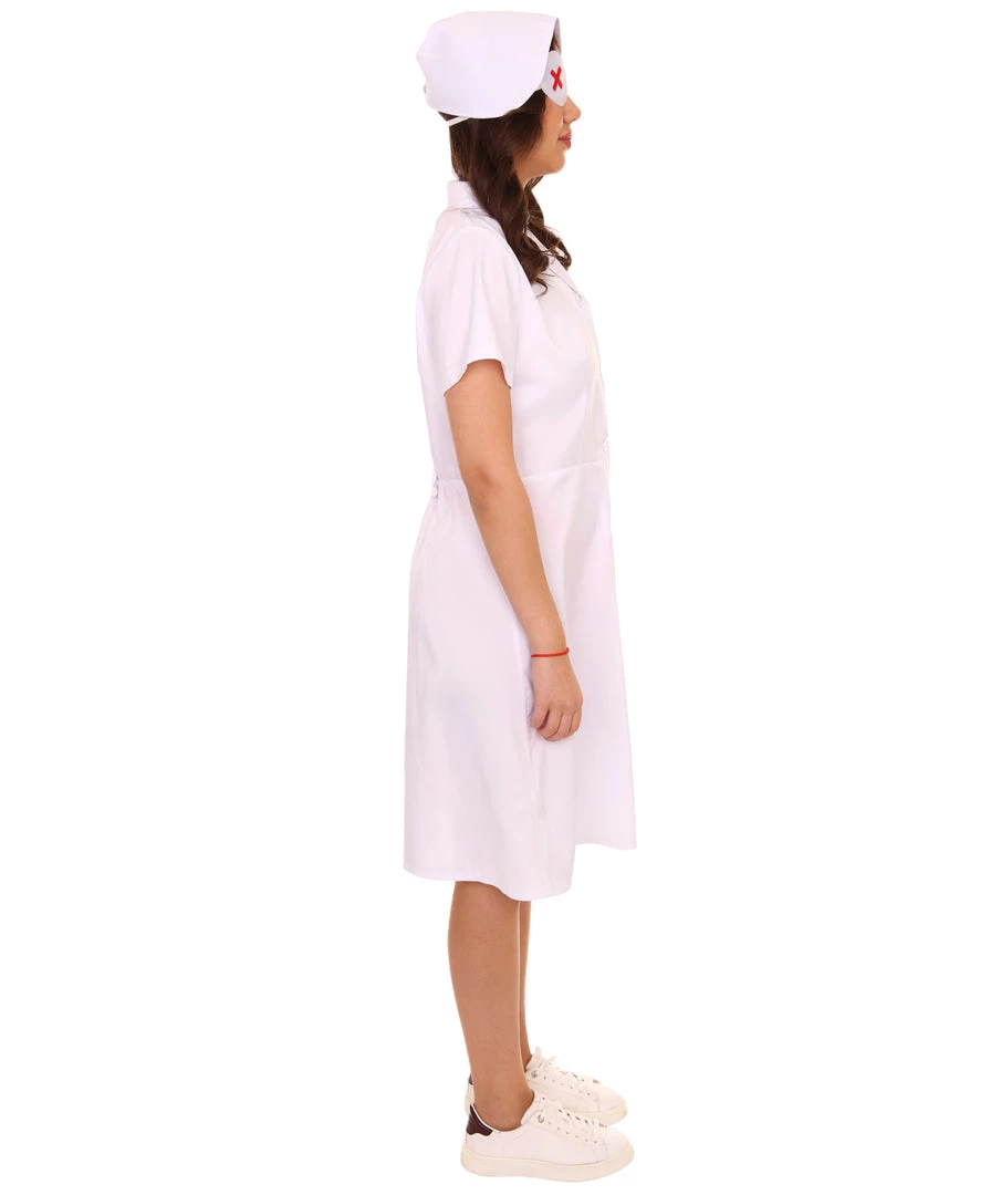 HPO Adult Women's Nurse Costume | White Cosplay Costume
