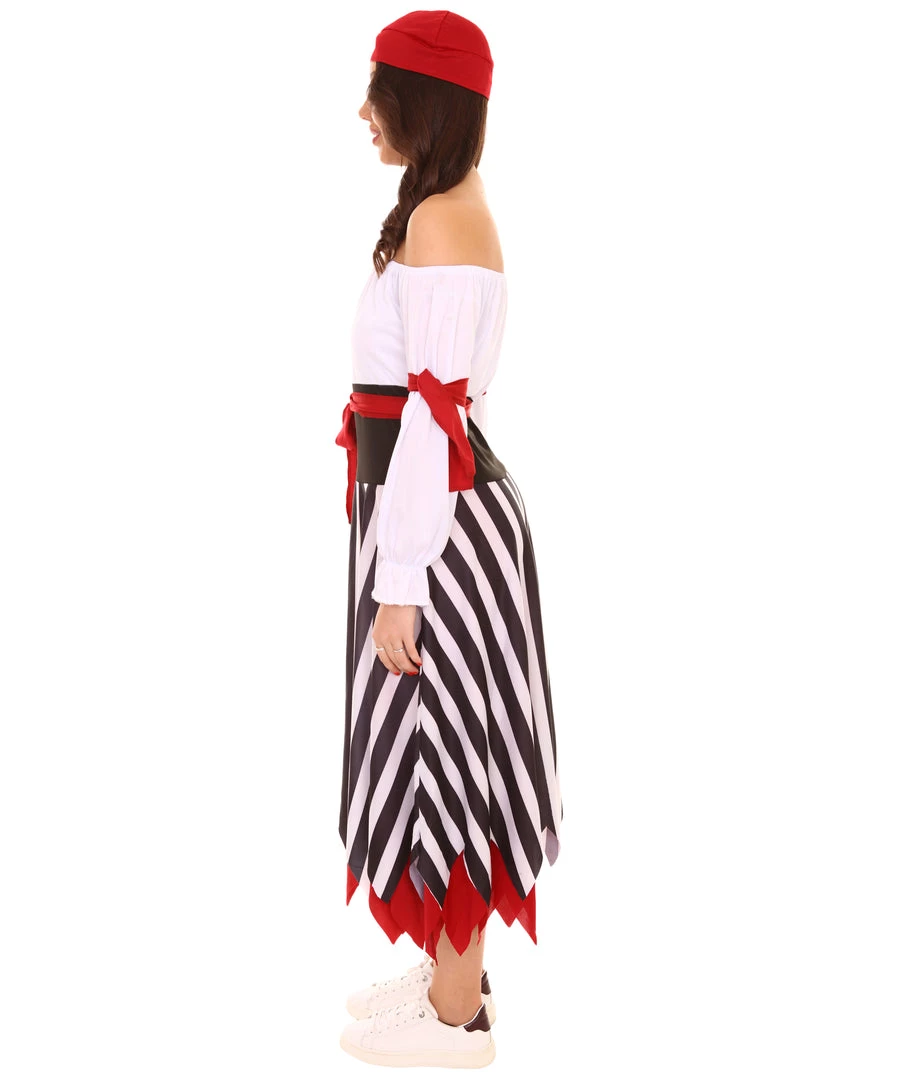 HPO Adult Women's Pirate Costume | Multi Halloween Costume