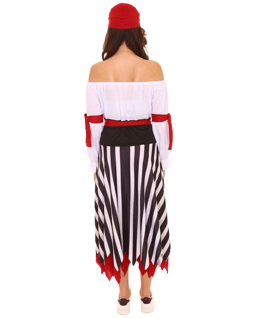 HPO Adult Women's Pirate Costume | Multi Halloween Costume