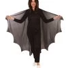 HPO Adult Women's Cozy Bat Jumpsuit | Black Halloween Costume