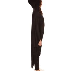 HPO Adult Women's Cozy Bat Jumpsuit | Black Halloween Costume