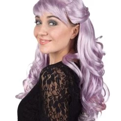 BC Keepsake | Women's Lilac Color Curly Medium Length Trendy Keepsake Wig