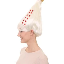 HPO White Christmas Tree Unisex Wig | Christmas Star Xmas Wig | Premium Breathable Capless Cap