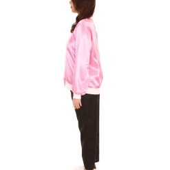 HPO Adult Women's 50's Satin Jacket Costume | Pink Cosplay Costume