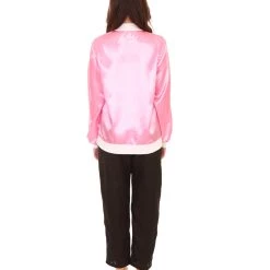 HPO Adult Women's 50's Satin Jacket Costume | Pink Cosplay Costume