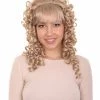 HPO Women's Womens Colonial Lady Wig | Blonde Historical Wigs | Premium Breathable Capless Cap