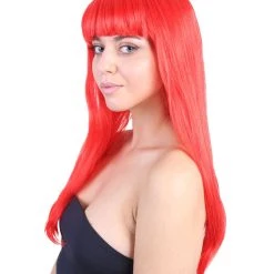 HPO Women's Long Length Party Girl Wig - Multiple Colors Synthetic Fiber Hair