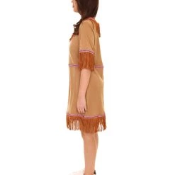HPO Adult Women's Ladies Cowgirl Dress Costume | Brown Cosplay Costume