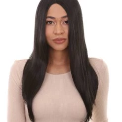 HPO Women's Womens Family Wig | Black TV/Movie Wigs | Premium Breathable Capless Cap