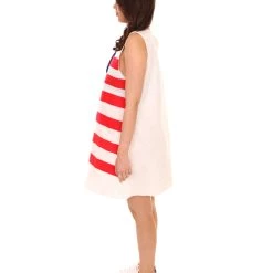 FLAGWIGS Adult Women's United States Flag Trolls Dress Costume | Patriotic Cosplay Costume