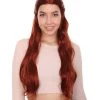 HPO Queeny Womens Wig | Long Brown Fancy Halloween Wig | Premium Breathable Capless Cap