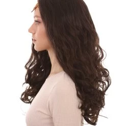 HPO Wonder Woman Curly Long Wig With Crown | Multiple Colors TV/Movie Wigs | Premium Breathable Capless Cap