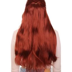 HPO Queeny Womens Wig | Long Brown Fancy Halloween Wig | Premium Breathable Capless Cap