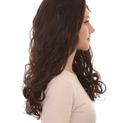 HPO Wonder Woman Curly Long Wig With Crown | Multiple Colors TV/Movie Wigs | Premium Breathable Capless Cap